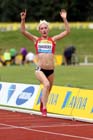 Calli Thackery iwins the under-20s 3000 metres, 2012 Samsung Diamond League, Birmingham.